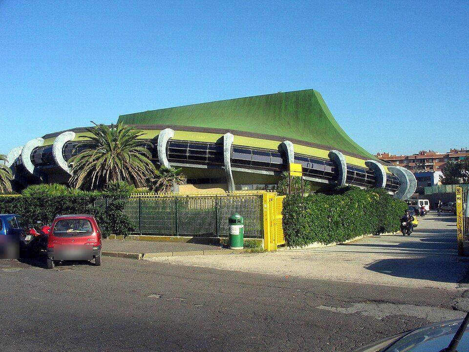 The PalaPellicone sports arena in Ostia