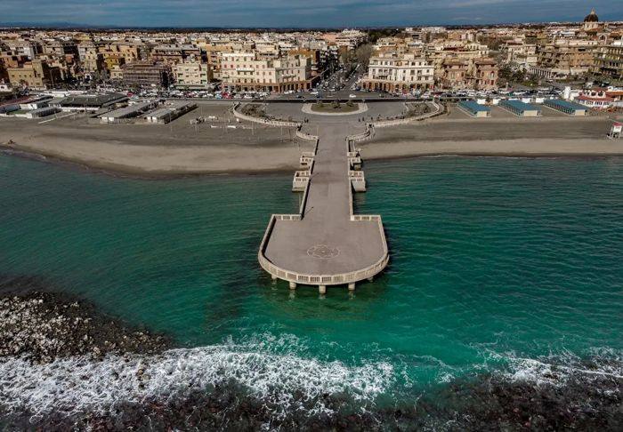 The Pontile of Ostia seen from above